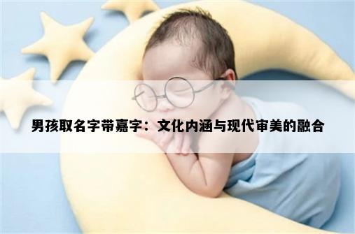 男孩取名字带嘉字：文化内涵与现代审美的融合
