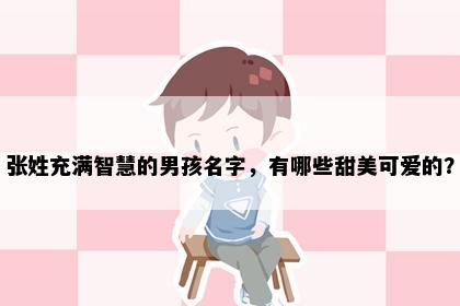 张姓充满智慧的男孩名字，有哪些甜美可爱的？