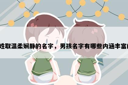 戴姓取温柔娴静的名字，男孩名字有哪些内涵丰富的？