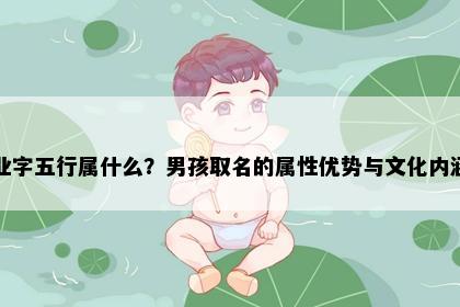 业字五行属什么？男孩取名的属性优势与文化内涵