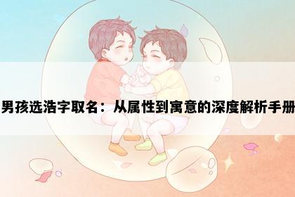 男孩选浩字取名：从属性到寓意的深度解析手册