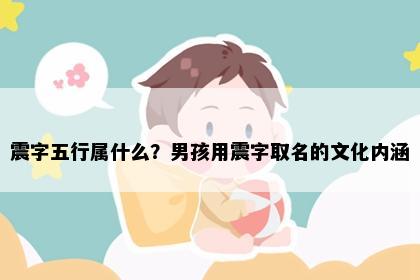 震字五行属什么？男孩用震字取名的文化内涵