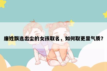 廉姓飘逸出尘的女孩取名，如何取更显气质？