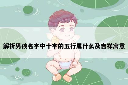 解析男孩名字中十字的五行属什么及吉祥寓意