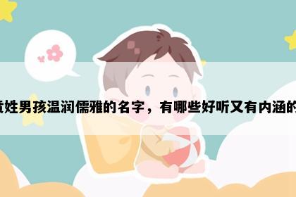 贲姓男孩温润儒雅的名字，有哪些好听又有内涵的？