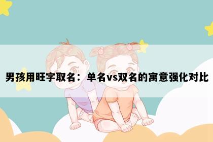 男孩用旺字取名：单名vs双名的寓意强化对比
