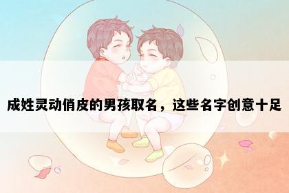 成姓灵动俏皮的男孩取名，这些名字创意十足